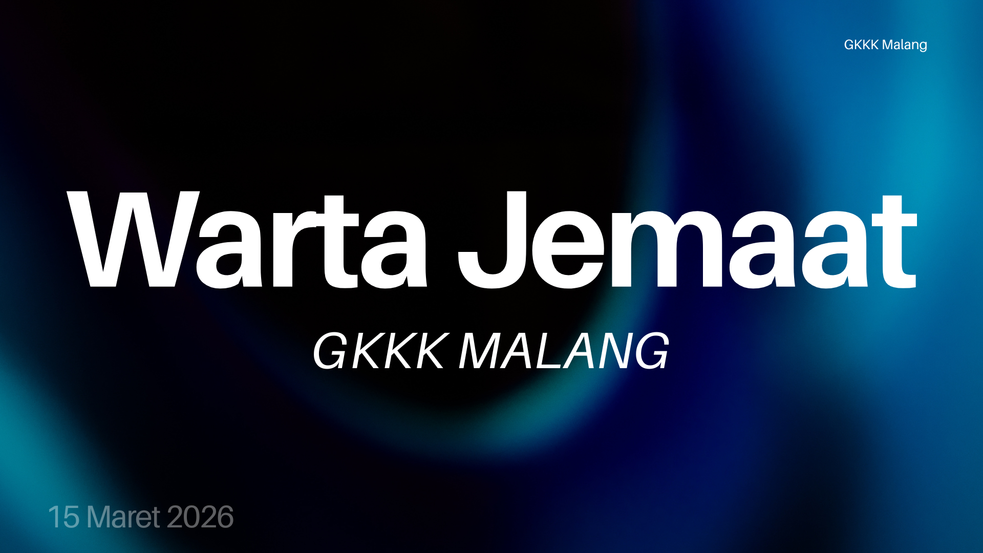 Warta Jemaat 15 Maret 2026